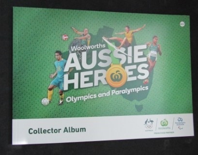 OLYMPICS - 2021 Woolworths Aussie Heroes Stickers - ALBUM (NO STICKERS)