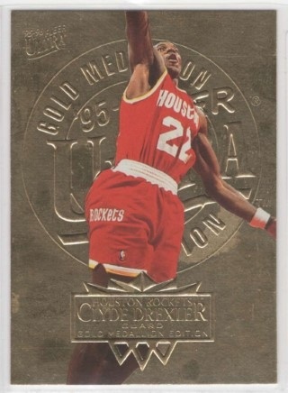 1995-96 Ultra - Gold Medallion #066 - Clyde Drexler - Houston Rockets