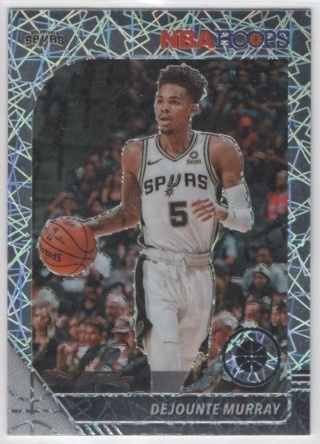 2019-20 Hoops Premium Stock - Prizm Silver Laser #174 - Dejounte Murray - San Antonio Spurs
