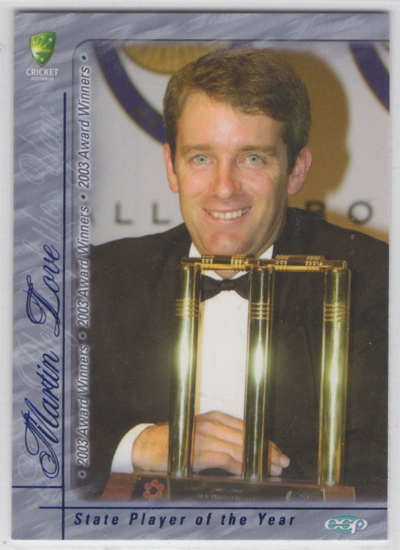 CRICKET - Elite Sports 2003-04 - Award Winners #AW3 - Martin Love - Queensland Bulls