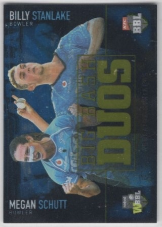 CRICKET - 2018-19 Tap N Play - Big Bash Duos #BBD-01 - Megan Schutt / Billy Stanlake - Adelaide Strikers