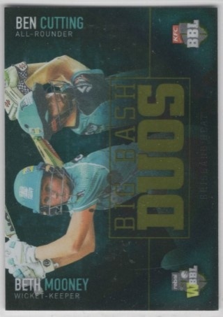 CRICKET - 2018-19 Tap N Play - Big Bash Duos #BBD-02 - Beth Mooney / Ben Cutting - Brisbane Heat