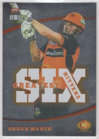 CRICKET - 2018-19 Tap N Play - Greatest Six Hitters #GSH-07 - Shaun Marsh - Perth Scorchers