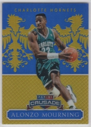 2014-15 Panini Excalibur - Crusade Blue #135 - Alonzo Mourning SN149 - Charlotte Hornets