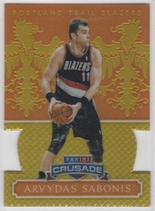 2014-15 Panini Excalibur - Crusade Orange #155 - Arvydas Sabonis SN60 - Portland Trail Blazers
