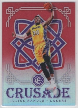 2016-17 Panini Excalibur - Crusade Red #072 - Julius Randle SN99 - LA Lakers