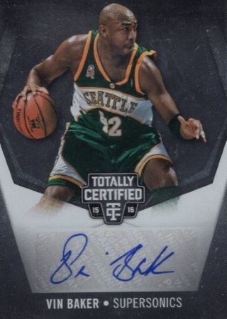 2015-16 Totally Certified - Totally Certified Signatures #TC-VB - Vin Baker AUTO, SN49 - Milwaukee Bucks
