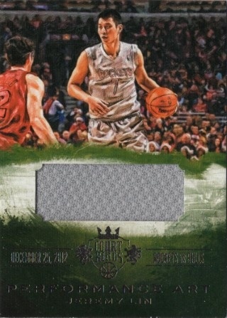 2013-14 Court Kings - Performance Art Memorabilia #14 - Jeremy Lin MEM, SN299 - Houston Rockets