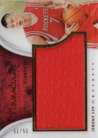 2013-14 Immaculate Collection - Immaculate Standard Materials #23 - Jeremy Lin MEM, SN75 - Houston Rockets