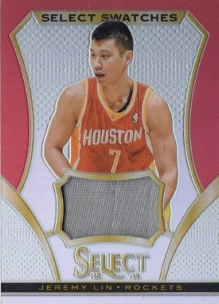 2013-14 Select - Swatches Prizm Silver #60 - Jeremy Lin MEM, SN25 - Houston Rockets