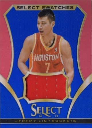 2013-14 Select - Swatches Prizm Blue #60 - Jeremy Lin MEM, SN49 - Houston Rockets