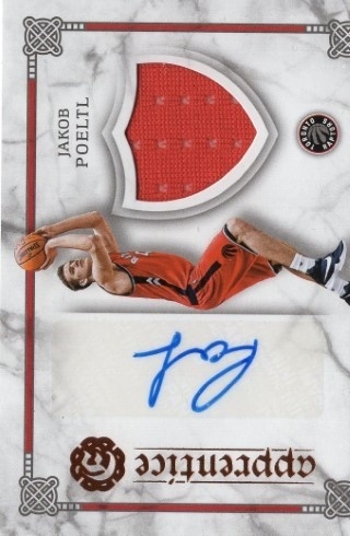 2016-17 Panini Excalibur - Apprentice Signature Shield #08 - Jakob Poeltl ROOKIE, AUTO, MEM - Toronto Raptors
