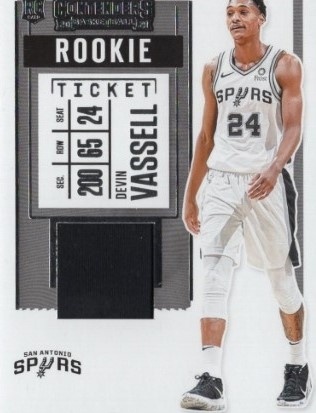 2020-21 Panini Contenders - Rookie Ticket Swatches #RS-DVS - Devin Vassell ROOKIE, MEM - San Antonio Spurs
