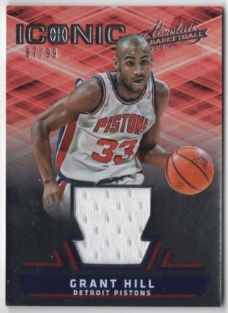2015-16 Absolute - Iconic Materials #25 - Grant Hill MEM, SN99 - Detroit Pistons