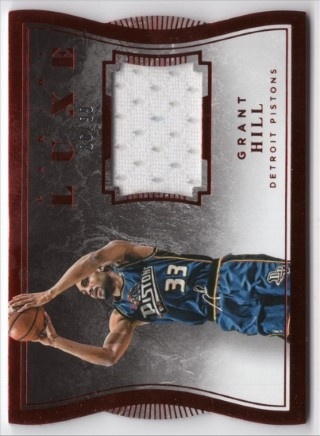 2015-16 Panini Luxe - Memorabilia Die Cuts Red #98 - Grant Hill MEM, SN99 - Detroit Pistons