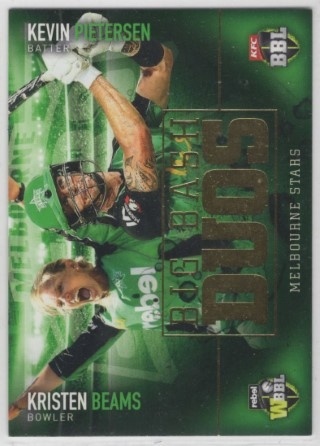 CRICKET - 2017-18 Tap N Play Big Bash - Team Duos #TD05 - Kevin Pietersen / Kristen Beams - Melbourne Stars