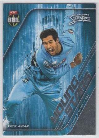 CRICKET - 2017-18 Tap N Play Big Bash - Young Stars #YS01 - Wes Agar - Adelaide Strikers