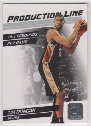 2010-11 Donruss - Production Line #32 - Tim Duncan SN999 - San Antonio Spurs