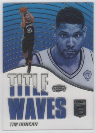 2021-22 Donruss Elite - Title Waves #13 - Tim Duncan - San Antonio Spurs