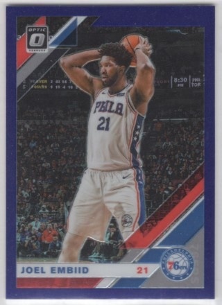 2019-20 Donruss Optic - Purple #095 - Joel Embiid - Philadelphia 76ers