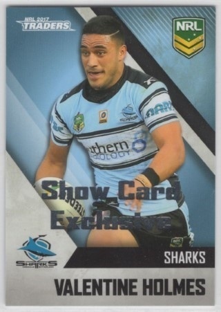 NRL - 2017 Traders - Show Card Exclusive #35 - Valentine Holmes PROMO - Cronulla Sharks