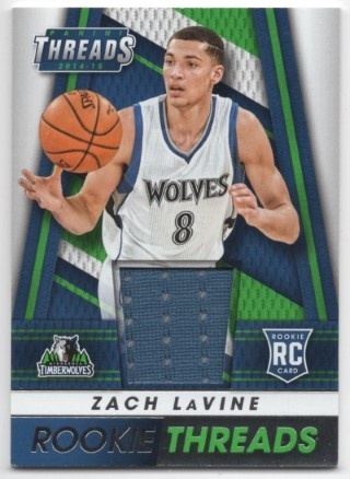2014-15 Panini Threads - Rookie Threads #61 - Zach LaVine ROOKIE, MEM - Minnesotta Timberwolves