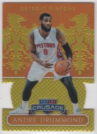 2014-15 Panini Excalibur - Crusade Orange #045 - Andre Drummond SN60 - Detroit Pistons