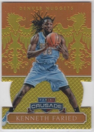 2014-15 Panini Excalibur - Crusade Orange #051 - Kenneth Faried SN60 - Denver Nuggets