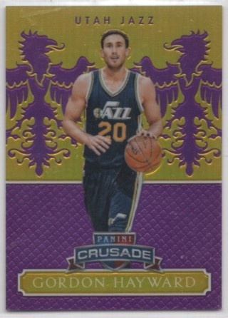 2014-15 Panini Excalibur - Crusade Purple #061 - Gordon Hayward SN75 - Utah Jazz