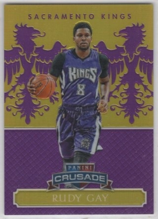2014-15 Panini Excalibur - Crusade Purple #118 - Rudy Gay SN75 - Sacramento Kings