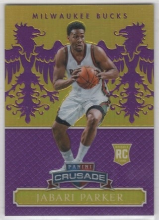 2014-15 Panini Excalibur - Crusade Purple #167 - Jabari Parker SN75, ROOKIE - Milwaukee Bucks