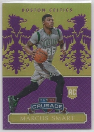 2014-15 Panini Excalibur - Crusade Purple #170 - Marcus Smart SN75, ROOKIE - Boston Celtics