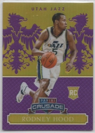 2014-15 Panini Excalibur - Crusade Purple #186 - Rodney Hood SN75, ROOKIE - Utah Jazz