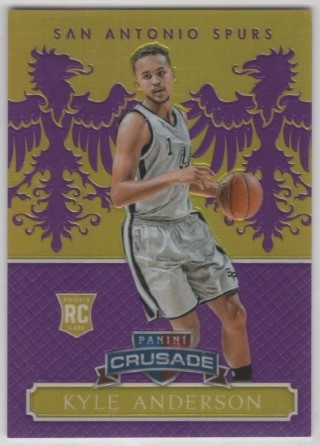 2014-15 Panini Excalibur - Crusade Purple #188 - Kyle Anderson SN75, ROOKIE - San Antonio Spurs