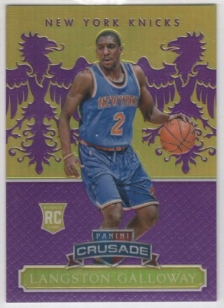 2014-15 Panini Excalibur - Crusade Purple #191 - Langston Galloway SN75, ROOKIE - New York Knicks