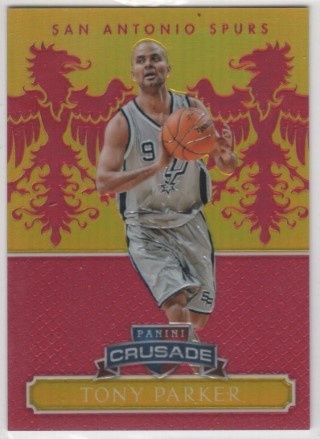 2014-15 Panini Excalibur - Crusade Red #056 - Tony Parker SN99 - San Antonio Spurs