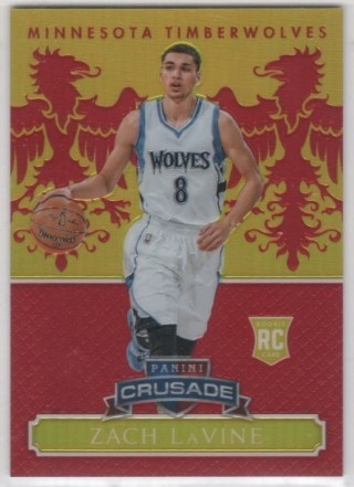2014-15 Panini Excalibur - Crusade Red #166 - Zach LaVine SN99, ROOKIE - Minnesota Timberwolves
