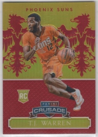 2014-15 Panini Excalibur - Crusade Red #181 - T.J. Warren SN99, ROOKIE - Phoenix Suns