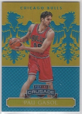 2014-15 Panini Excalibur - Crusade Teal #033 - Pau Gasol SN35 - Chicago Bulls