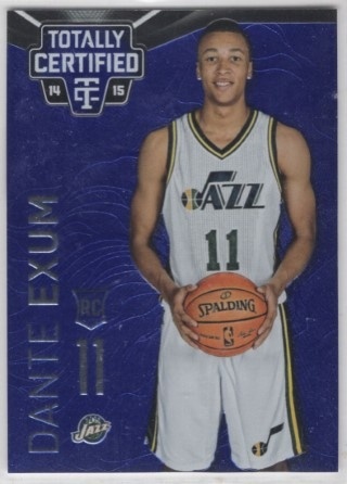 2014-15 Totally Certified - Platinum Blue #145a - Dante Exum ROOKIE, SN149  - Utah Jazz