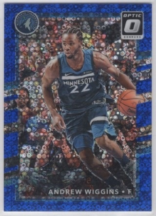 2017-18 Donruss Optic - Fast Break Blue #088 - Andrew Wiggins SN50 - Minnesota Timberwolves