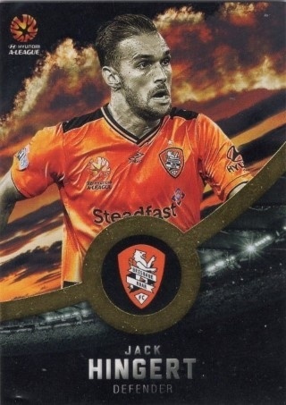 SOCCER - 2016-17 Tap N Play Football Australia - Parallel Gold #064 - Jack Hingert - Brisbane Roar