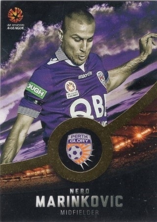 SOCCER - 2016-17 Tap N Play Football Australia - Parallel Gold #145 - Nebojsa Marinkovic - Perth Glory