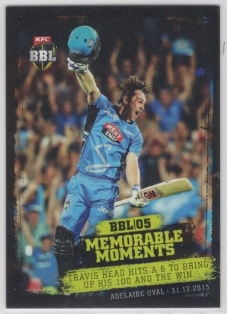 CRICKET - 2016-17 Tap N Play Big Bash - Memorable Moments BBL05 #MM09 - Travis Head - Adelaide Strikers