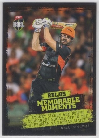 CRICKET - 2016-17 Tap N Play Big Bash - Memorable Moments BBL05 #MM11 - Shaun Marsh - Perth Scorchers
