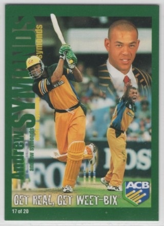 CRICKET - 2001 Weet Bix - Get Real, Get Weet Bix - #17 Andrew Symonds - Australia