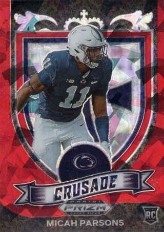 NFL - 2021 Panini Prizm Draft Picks Collegiate -Prizm Red Ice #175 Crusade Micah Parsons ROOKIE - Penn State Nittany Lions