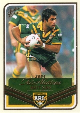 NRL - 2005 Select Tradition - 2004 Tri Nations #TN21 - Matt Sing - Australian Kangaroos
