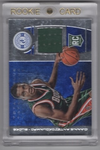 2013-14 Totally Certified - Materials Blue #181 - Giannis Antetokounmpo ROOKIE, MEM, SN99 - Milwaukee Bucks