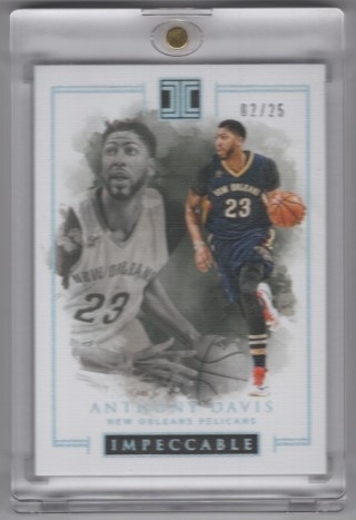 2016-17 Panini Impeccable - Holo Silver #041 - Anthony Davis SN25 - New Orleans Pelicans